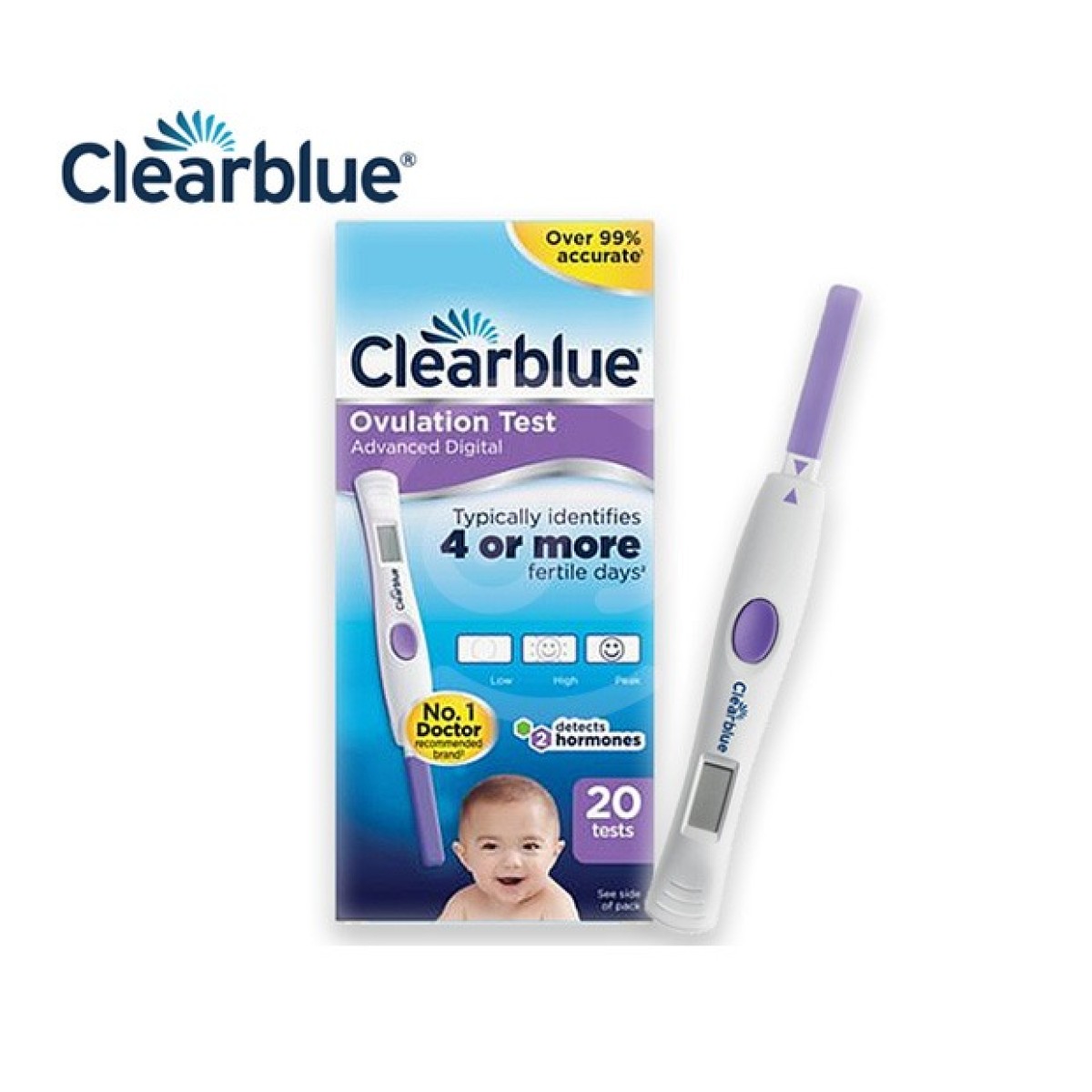 Clearblue 易孕寶 第二代升級版 電子排卵測試筆 (1支電子測試筆+20支測試棒)